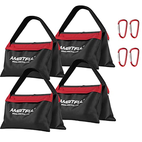 AMBITFUL Set of Heavy Duty Sand Bag Photography Studio Video Stage Film Sandbag Saddlebag for Light Stands Boom Arms Tripods(4 Packs) - color: AMBITFUL 4pcs SandBag