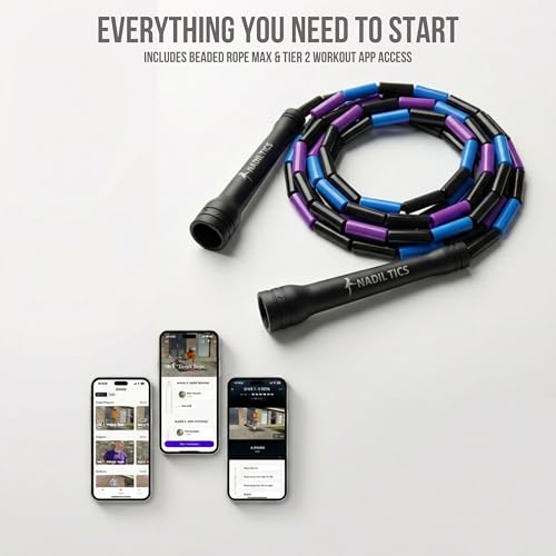 Pro-Grade Beaded Jump Rope for Beginners - color: Galaxy