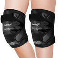 NEWGO Ice Pack for Knee Injuries Reusable, 360° Full Wrap, 2 Pack, Black | Y-shaped Strap Stays Put, Reusable for Knee Replacement, ACL, Arthritis, Swelling, and Sports Injuries, 21.7" x 9.8" - color: Regular Black 2-pack