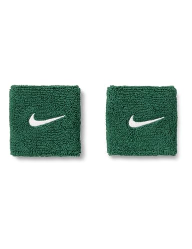 Nike Unisex Adult Swoosh Classic Wristband 2 Pack - color: Gorge green/white