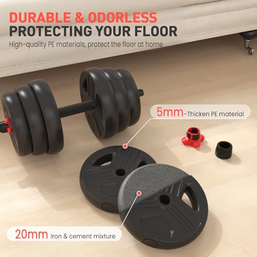 FDS4 Adjustable Dumbbell Set, 20/30/40/60/80 lb Free Weight Set with Connector, 3-in-1 Design for Dumbbell, Barbell, and Weight Plate Training, Home Gym Fitness Equipment for Men and Women - color: 80LB(40LB Pair)