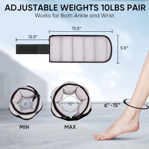 APEXUP Adjustable Ankle Weights for Women and Men, Modularized Leg Weight Straps for Yoga, Walking, Running, Aerobics, Gym, Physical Therapy - color: Pastel Purple, size: 2.5 lbs x2