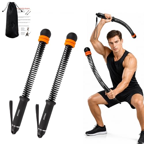 Ropeless Battle Ropes for Home Gym, Adjustable Weight & Portable Cordless | for Home Gym, Weighted Exercise Equipment, for Low-Impact Workout, Strength & HIIT, with Storage Bag, for Men & Women