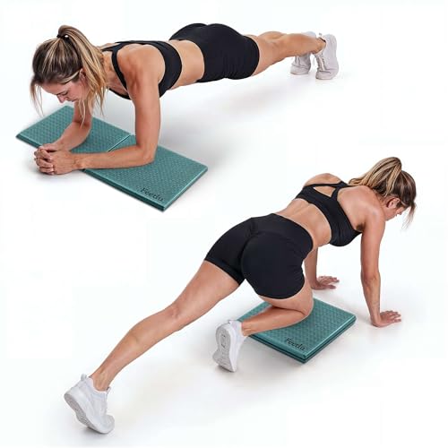 Yoga Knee Pad Cushion Exercise Knee Pad Folding, 1/2" Thick 24"x12" Eliminate Pain During Yoga or Exercise Workout– Extra Thick Padding& Support for Yoga Pilates, Fitness Exercise - color: Green
