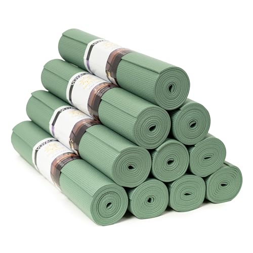 Voyage 5mm Studio Yoga Mats, 10 Pack, 72x24in - color: Sage