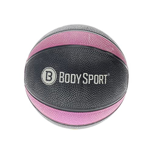 Body Sport Medicine Ball – Weighted Exercise Ball – at-Home Gym Equipment – Fitness Workout Ball – Cardio & Torso Strength Training - color: Purple, size: 4-Pound