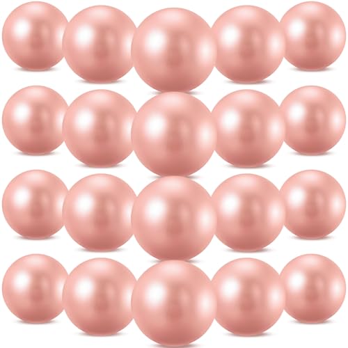 Sotiff 20 Pcs 9 Inch Pilates Ball Bulk Exercise Pilates Ball Mini Yoga Balls Therapy Core for Stability Barre Training Stretching Physical Posture Training Gym Workout with Inflation Tube - color: Champagne
