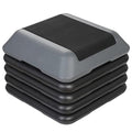 16"x16" Height Adjustable Step Aerobic Platform with 4 Risers, Exercise Workout Stepper for Home Training, Gym Fitness, 4''- 6'' - 8''-10''-12'' - color: Gray