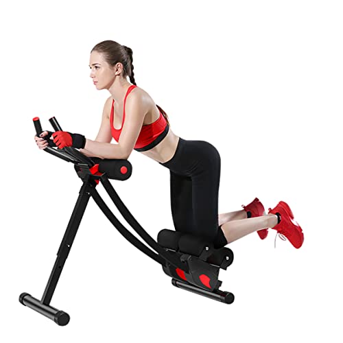 Fitlaya Fitness ab machine, ab workout equipment for home gym, Height Adjustable ab trainer, foldable fitness equipment. - style: ab machine with resistance bands