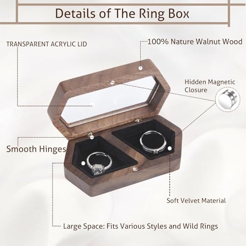 wood ring box (B-custom) - color: B-custom