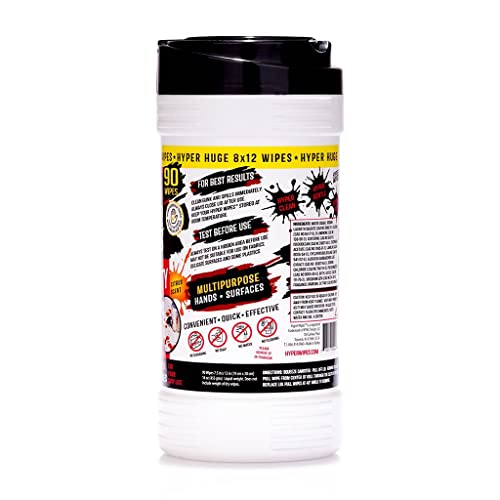 Juniper CLEAN Hyper Wipes, 2 Pack Heavy Duty Hand & Tool Cleaning Wipes, 8"x12" Multi-Surface Cleaning Wipes, Degreasing, All Purpose Cleaner, Mechanic, Work Wipes, 180 Count Canister - size: 90 Count (Pack of 2)