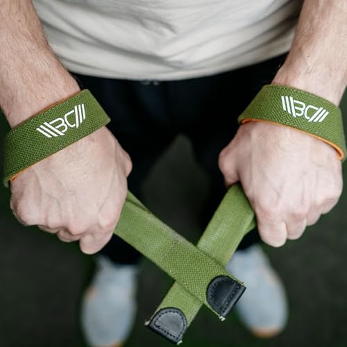WARM BODY COLD MIND V2 Lifting Wrist Straps for Weightlifting - Hand Straps for Powerlifting, Weight Lifting, Bodybuilding Functional/Cross Training, Deadlift Gym Bar, Cotton - color: PRO Khaki