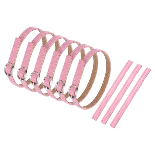 uxcell Replacement Ankle Strap for Heels Detachable Shoe Straps PU Leather Shoe Band - color: Piano Nude Pink