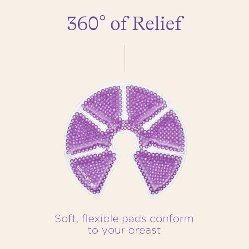 Lansinoh Breast Therapy Packs, Hot and Cold, 4 Pack | Includes 2 Soft Covers | Postpartum Essentials | Relieves Nipple Pain | Breastfeeding Aid - size: 4 Count