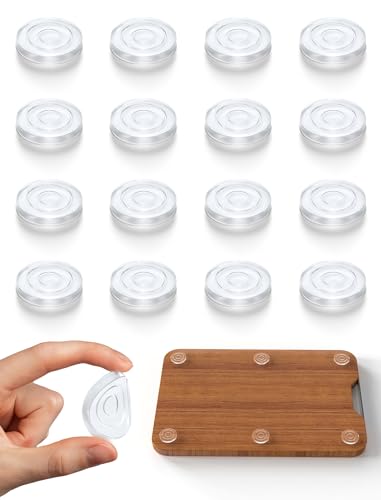 NiHome 16-Pack Non-Slip Cutting Board Feet, Self-Adhesive Silicone Pads | Washable & Reusable 1.2 Inch Oversized Design, No Screws Needed, Protects Countertops for Trays, Furniture & Chairs - size: 1.2 Inch