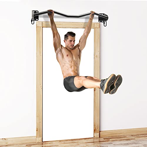 Kipika Heavy Duty Wall Mounted Doorway Pull Up Bar, Multifunctional Chin Up Bar, Portable Fitness Door Bar, Body Workout Home Gym System - color: M Type Pull Up Bar