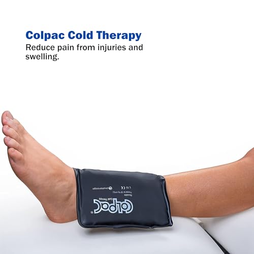 Chattanooga ColPac, Reusable Gel Ice Pack for Cold Therapy, 6.5" x 11" Half Size 2 Pack Bundle, Black Polyurethane, with a Lumintrail Drawstring Bag - color: Black, size: Half Size (2 Pack)