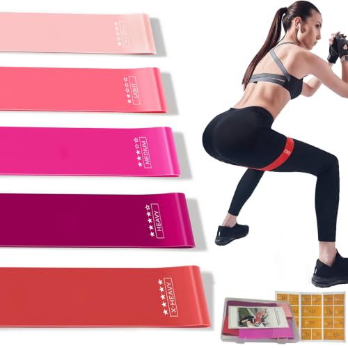 FTTYONE 5-Level Resistance Bands for Men and Women | Exercise Bands at Home and Gym, Long Exercise Workout Full-Body Training, Fitness, Physical Therapy, Leg Strength Training
