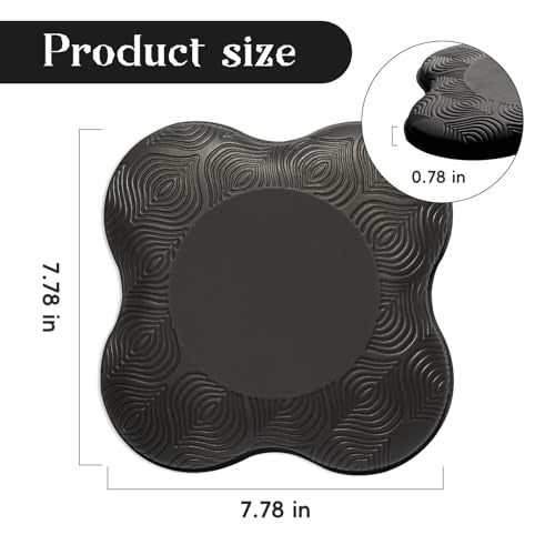 2 Packs Yoga Knee & Elbow Cushions - Extra Thick Foam for Knees, Elbows, Wrists, Hands & Head - Pilates & Kneeling Pads - Support Foam Pads for Women & Men - color: 4pcs-Black + Purple