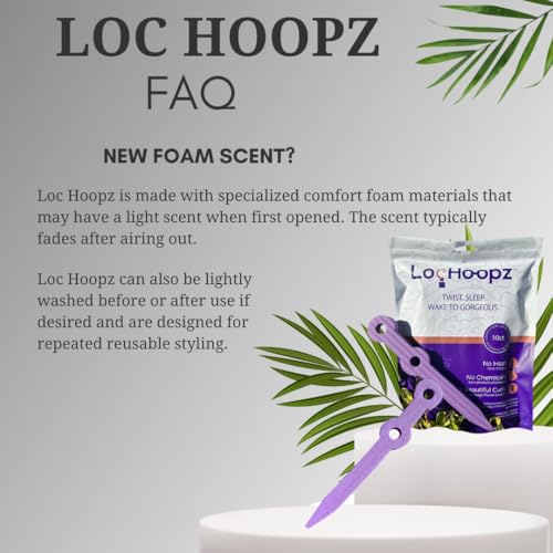 10 Short Hair Foam Curling Loops for Microlocs & Sisterlocks, No Heat Hair Curlers for Natural Curls, Soft Sleep-Friendly Rollers for Textured Hair.