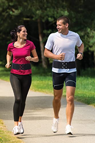 Weighted Fitness Belt - Walking, Running, Training Belt with Adjustable Weights up to 10 lbs, Cooling Technology, Unisex - color: Black, size: L