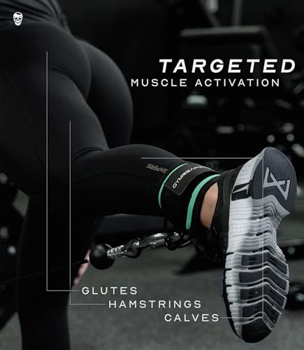 Gymreapers Ankle Straps For Cable Machine Kickbacks, Glute Workouts, Lower Body Exercises - Adjustable Leg Straps with Neoprene Padding - color: Mint, size: Single