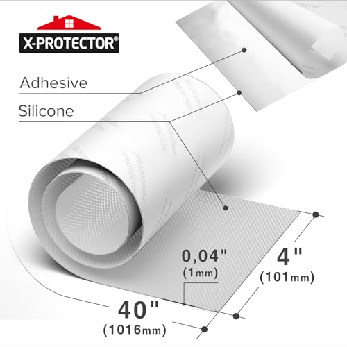 X-Protector Non Slip Pad - 1 White Roll, 40 x 4 - Premium Silicone Feet to Keep Furniture from Sliding - Non Slip Floor Protectors for Furniture and Appliances - Forget About Sliding Objects! - size: 1 PC 40 x 4 inch (White Silicone)