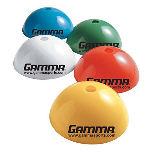 Gamma Sports Court Training Essentials, Courts Spots, Dome Cones, Disc Cones, Mini Court Lines, Pickleball Training, Tennis Training, Racquet Sports, Durable, All Levels of Play! - color: Assorted, size: 5 pack, style: Dome Cones