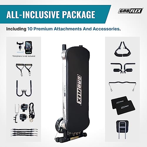GR8FLEX Performance Gym for Total Over 100 Exercises, Multi-Functional Workout Machine, High Performance Strength Training, Cardio, and Full Body Fitness Equipment for Home Use - style: Carbon Fiber Black Model