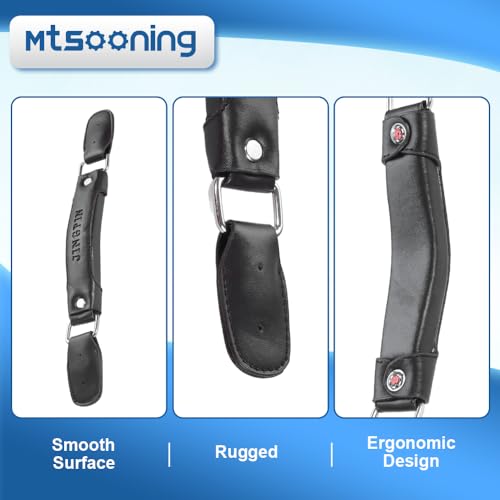 2PCS Luggage Handle,150mm Leather Pull Handle Grip, Brown Suitcase Handle Carry Strap Replacement Part for Luggage Suitcase Box Black Tone | Suitcase Handle Carry Strap Replacement Part for Luggage Suitcase Box Brown Tone