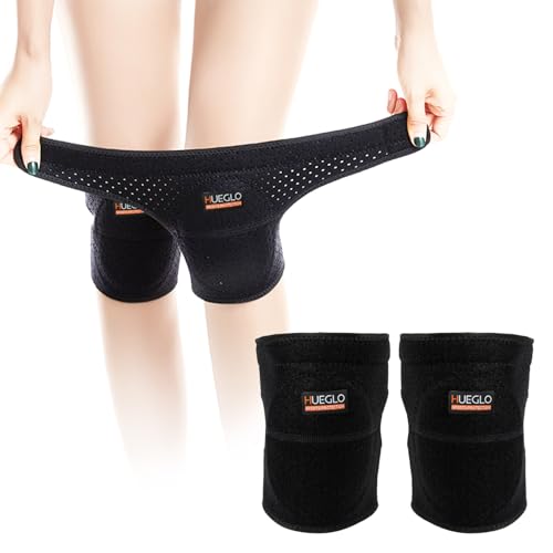 HUEGLO Dance Volleyball Knee Pads for Women,Soft Cushion for Work,Large | Adult Soft Sponge Pads Prevents Floor Burns,Adjustable Breathable Velcro Straps for Secure Fit.Comfortable for Men Dance,Pole - color: Black, size: Large