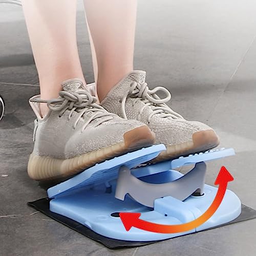 Kavolet Compact Foot Stepper Machine, Quiet Folding Leg Workout Trainer, Anti Slip Mini Stepper Trainer, Reinforced Nylon Material, Lightweight Office Home Exercise Equipment, Convex - color: Light Blue
