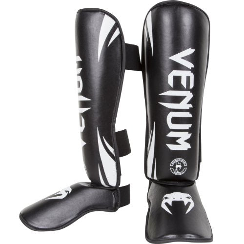 Venum Challenger Standup Shin Guards - color: Black/White, size: Large