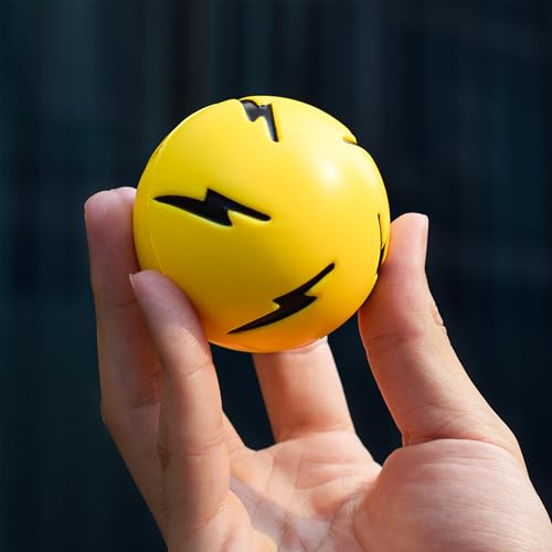 Super High Bouncing Ball for Kids, 3-Pack Extreme Bounce Balls, Lightning Pattern Sensory Toy, Reaction Training Ball for Outdoor Play, Party Favors (Yellow, Pink, Blue) - color: Yellow