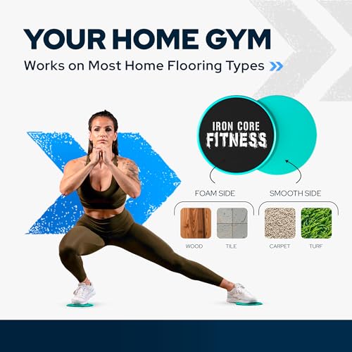 Core Sliders for Working Out 20 Disc (10 Set) Pack, Dual Sided Exercise Gliding Discs for Use on All Surfaces, Ultimate Core Trainer, Perfect for Group Training Classes, Gym & Home Total Body Workout - color: 10 Black Sets