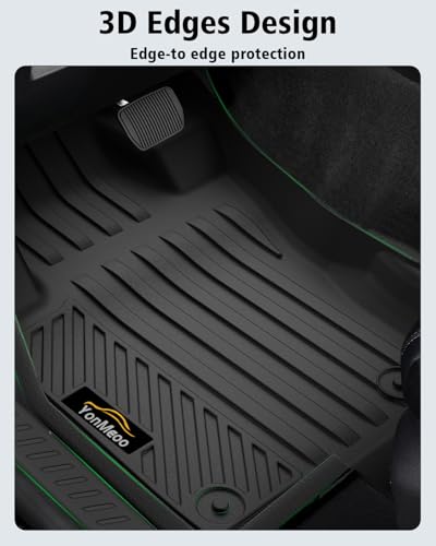 Floor Mats & Cargo Liner Custom Fit for Jeep Compass 2017-2025 2026, Door Sill Guards, All Weather TPE Rubber Anti-Slip 1st & 2nd Row & Trunk Mat Floor Liners for Compass 2025 Accessories - size: For Compass 2017-2026
