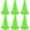 Hoteam 30 Pieces 9 Inch Traffic Cones Plastic Sport Agility Training Safety Cones Soccer Practice Equipment for Basketball Football Drills Exercise, Outdoor Activity and Events - color: Green