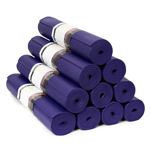 Voyage 5mm Studio Yoga Mats, 10 Pack, 72x24in - color: Purple