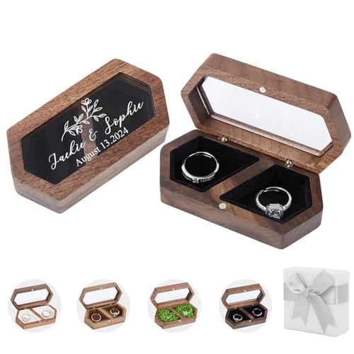 wood ring box (B-custom) - color: B-custom