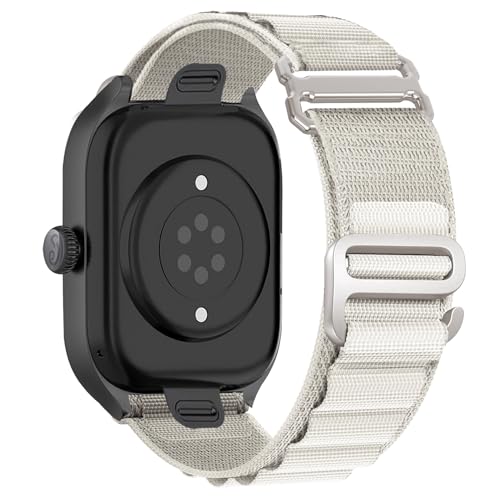 Alpine Loop Nylon Band - Compatible with Apple Watch Ultra 2/Ultra Bands 49mm 45mm 44mm for Men Women, Adjustable with Metal C Hook Strap for iWatch Ultra 2 iWatch Ultra Series 10 46mm SE/9/8/7/6/5 - color: Alpine/Starlight White Titanium