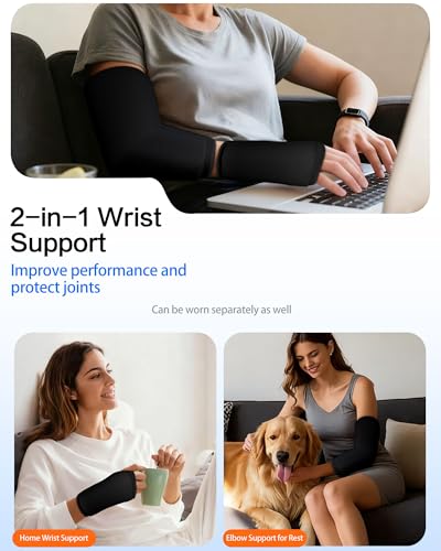 Wrist Elbow Ice Pack Wrap, Reusable Ice Pack Gel Compression, Slip-On Design,Long Lasting Cold & Warm for Pain Relief and Recovery of Elbow/Hand, Carpal Tunnel, Arthritis, Swelling(Extra Large) - color: Dark Black, size: XL-Standard