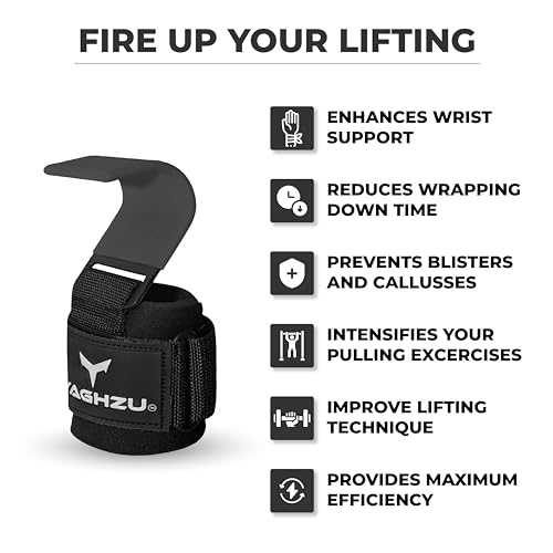 Weight Lifting Hooks, Padded Weight Lifting Straps Wrist Straps for Men and Women, Premium Deadlift Straps for Weightlifting and Powerlifting, Weight Lifting Gloves for Pull Ups - color: Dark Gray