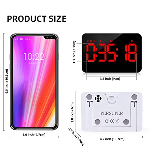 PERSUPER Kitchen Digital Timer, Count Down Up, Rechargeable, Vibration Mode Adjustable Volume and Brightness LED Display, Time Management Cook, Desk, Kids Adults Study Teaching, Kitchen Gadgets RGB - color: .Rgb
