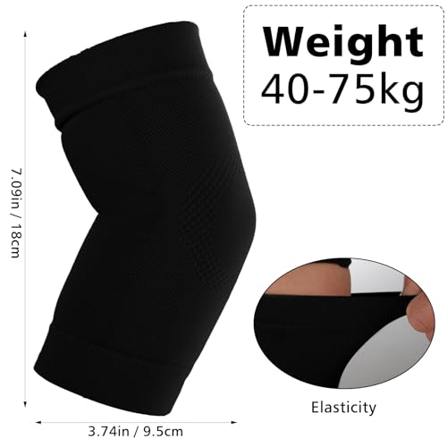 Sibba Elbow Compression Sleeve, 1 Pairs Arm Support Elbow Sleeves, Tennis Elbow Compression Support Sleeve, Elbow sleeve for weightlifting, Elbow Pads for Sports Protection And Pain Relief - color: Black, size: 1 Pair