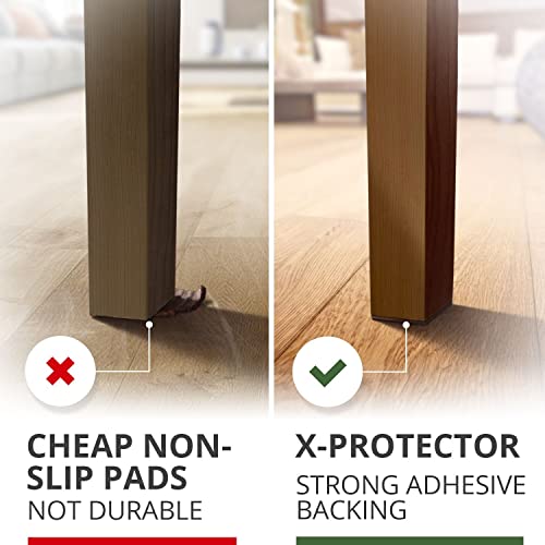 16 PCS 2" Non-Slip Furniture Pads X-Protector - Premium Furniture Grippers! | Self-Adhesive Rubber Feet for Furniture Feet - Ideal Non-Skid Furniture Pads Floor Protectors to Keep Furniture in Place! - size: 2 inch 16 Round & Square