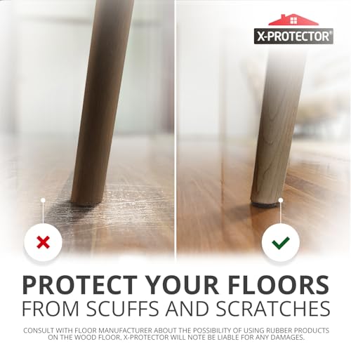 Non Slip Furniture Pads X-PROTECTOR 48PCS - 32pcs 1” Round +16pcs 2" Square | Furniture Grippers! Rubber Feet Hardwood Floor Protectors for Furniture Legs - Couch Stoppers - Keep Furniture in Place! - size: 1 & 2 inch 48 Mixed