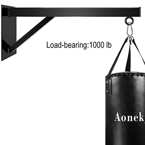 Aoneky Heavy Duty Punching Bag Wall Mount Bracket, 1000LB Capacity Universal Boxing Bag Hanger for MMA, Muay Thai, Home Gym Training, Solid Steel Construction with 6 Bolts - size: 28 inch