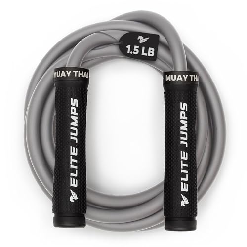 Elite Jumps The Beast Weighted Jump Rope for MMA, Ultra-heavy | High-intensity weighted rope for Muay Thai, MMA and full-body workouts. For men and women.