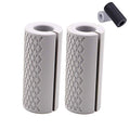 Barbell Grips - Thick Dumbbell Grips Arm Blaster Adapter with High-Density Silicone Rubber, Bar Grips for Weightlifting Muscle Growth Rapidly and Hands Stress Relieve - color: Gray