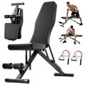 ALSO GO Adjustable Weight Bench, Workout Benches with Leg Extension, Foldable Incline Decline Bench Press, Roman Chair, Full Body Strength Training Equipment for Home Gym - color: Black
